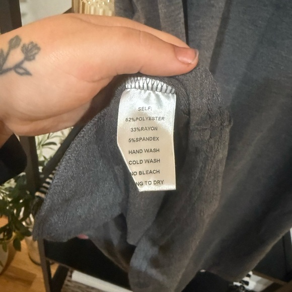 endless blu Gray Relaxed Short Sleeve T-Shirt dress size small - Picture 7 of 7